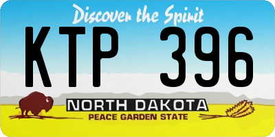 ND license plate KTP396