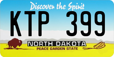 ND license plate KTP399