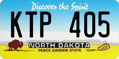 ND license plate KTP405