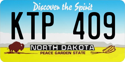 ND license plate KTP409