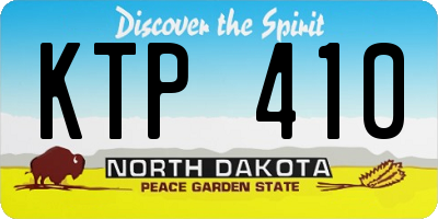 ND license plate KTP410