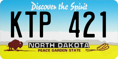 ND license plate KTP421