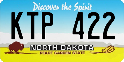 ND license plate KTP422