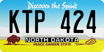 ND license plate KTP424