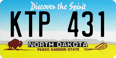 ND license plate KTP431