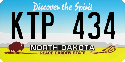 ND license plate KTP434