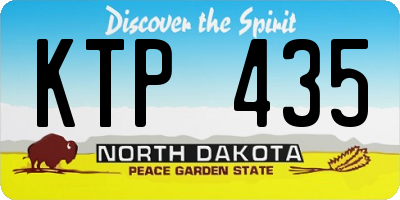ND license plate KTP435