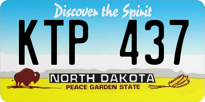 ND license plate KTP437