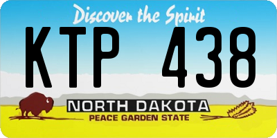ND license plate KTP438
