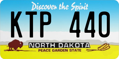 ND license plate KTP440