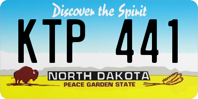 ND license plate KTP441