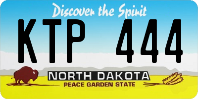 ND license plate KTP444
