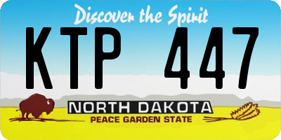 ND license plate KTP447