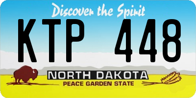 ND license plate KTP448