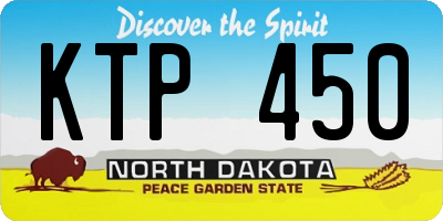 ND license plate KTP450