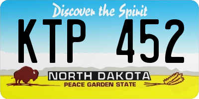 ND license plate KTP452