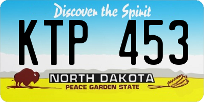 ND license plate KTP453
