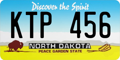 ND license plate KTP456