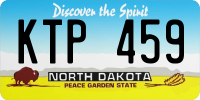 ND license plate KTP459