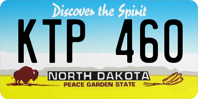 ND license plate KTP460