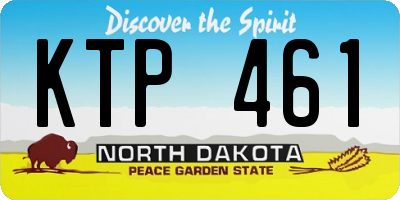 ND license plate KTP461