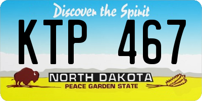 ND license plate KTP467