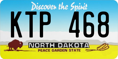 ND license plate KTP468