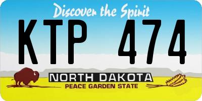 ND license plate KTP474