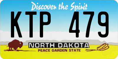 ND license plate KTP479