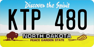 ND license plate KTP480