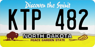 ND license plate KTP482
