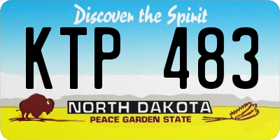ND license plate KTP483