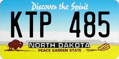 ND license plate KTP485