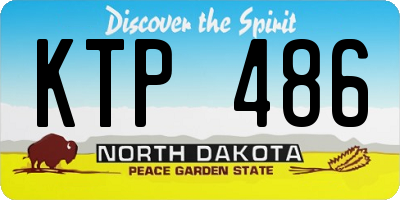 ND license plate KTP486
