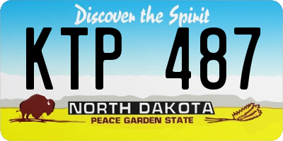 ND license plate KTP487