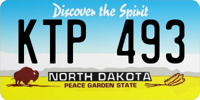 ND license plate KTP493