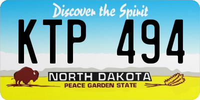 ND license plate KTP494