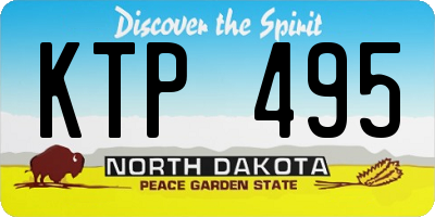 ND license plate KTP495