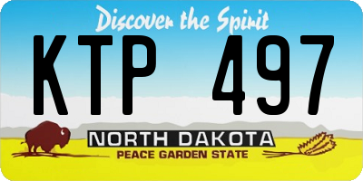 ND license plate KTP497
