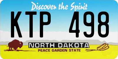 ND license plate KTP498