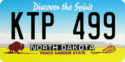 ND license plate KTP499