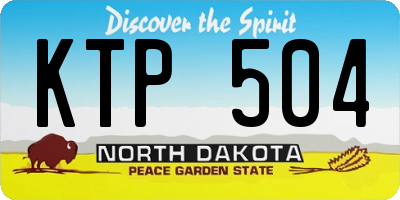 ND license plate KTP504