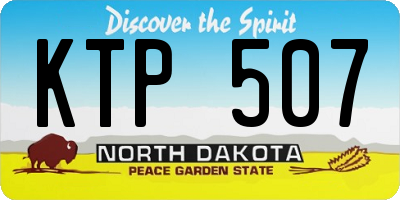 ND license plate KTP507