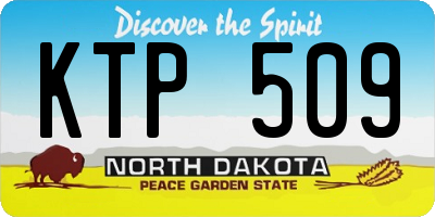 ND license plate KTP509