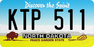 ND license plate KTP511