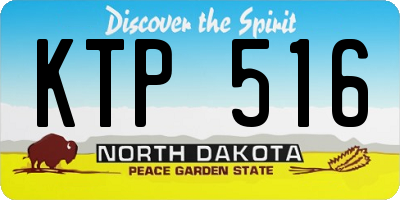 ND license plate KTP516