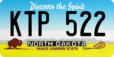 ND license plate KTP522