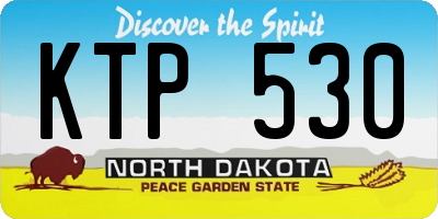 ND license plate KTP530