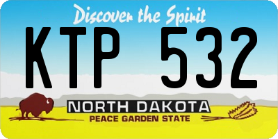 ND license plate KTP532