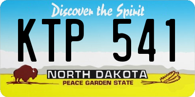 ND license plate KTP541